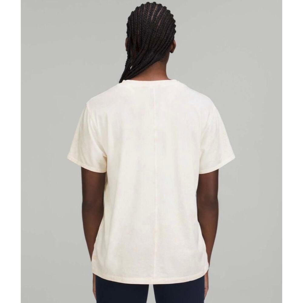 Lululemon All Yours Short Sleeve T-Shirt Cirrus Wash Lemon Strawberry Sz 8 - Picture 2 of 9